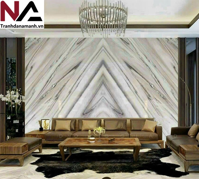 Mẫu tranh đ&aacute; ốp tường ph&ograve;ng kh&aacute;ch đẹp