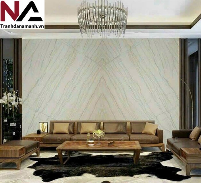 Mẫu tranh đ&aacute; ốp tường ph&ograve;ng kh&aacute;ch đẹp