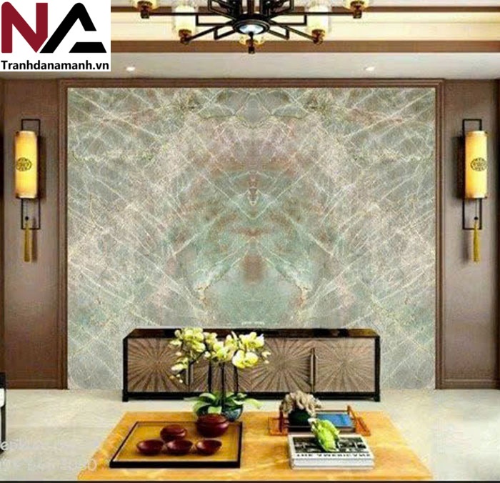 Mẫu tranh đ&aacute; ốp tường ph&ograve;ng kh&aacute;ch đẹp