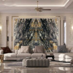 Tranh đá tự nhiên vân đối xứng TDDX19