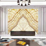 Tranh đá Onyx xuyên sáng đối xứng TDXS09