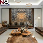 Tranh đá Quart vân đối xứng TDDX17