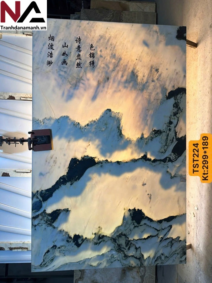 Tranh đá sơn thủy xuyên sáng TDST05 3 Tranh đá sơn thủy xuyên sáng TDST05