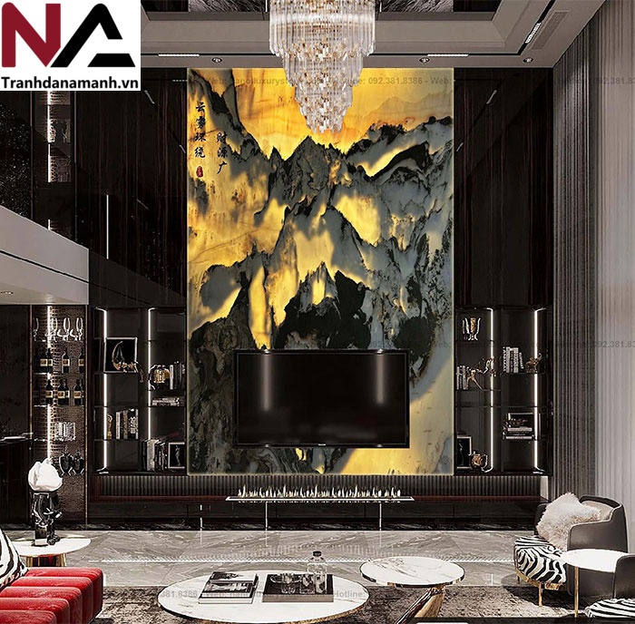 Mẫu tranh sơn thủy bằng đ&aacute; tự nhi&ecirc;n đẹp, đẳng cấp nhất