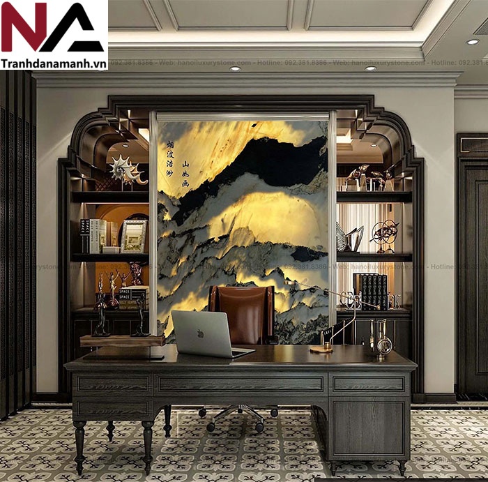 Mẫu tranh sơn thủy bằng đ&aacute; tự nhi&ecirc;n đẹp, đẳng cấp nhất