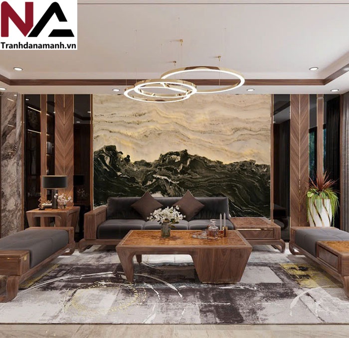 Mẫu tranh sơn thủy bằng đ&aacute; tự nhi&ecirc;n đẹp, đẳng cấp nhất