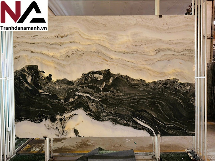 Tranh đá sơn thủy xuyên sáng TDST09 2 Tranh đá sơn thủy xuyên sáng TDST09