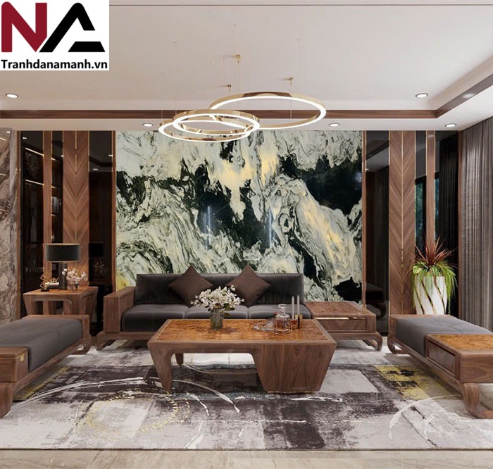 Mẫu tranh sơn thủy bằng đ&aacute; tự nhi&ecirc;n đẹp, đẳng cấp nhất