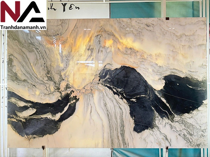 Tranh đá sơn thủy xuyên sáng TDST23