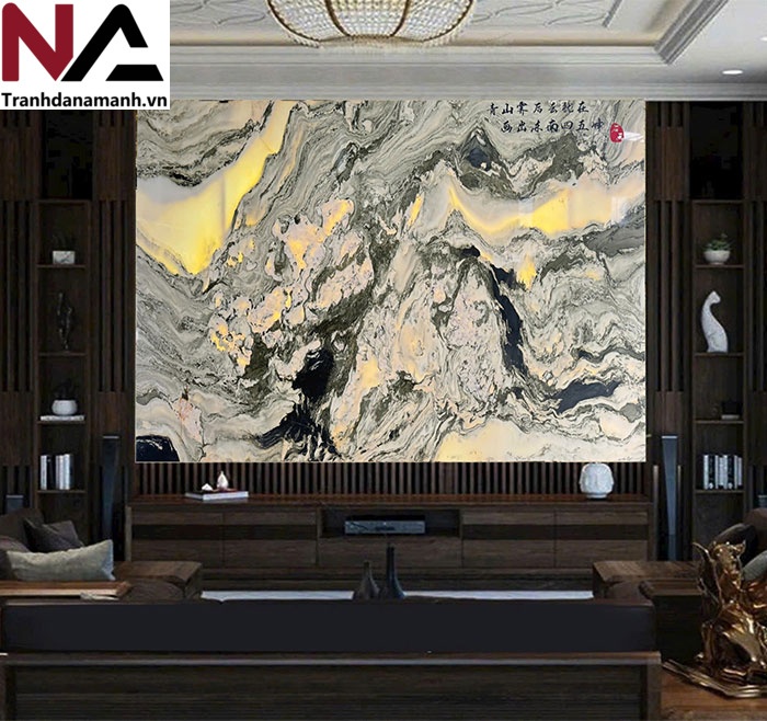 Mẫu tranh sơn thủy bằng đ&aacute; tự nhi&ecirc;n đẹp, đẳng cấp nhất