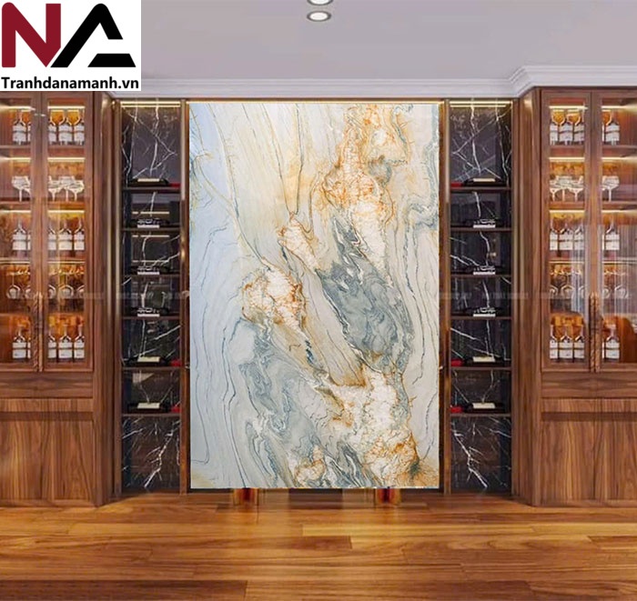 Mẫu tranh đ&aacute; ốp tường ph&ograve;ng kh&aacute;ch đẹp