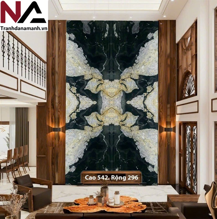 Mẫu tranh đ&aacute; ốp tường ph&ograve;ng kh&aacute;ch đẹp