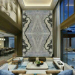 Tranh đá thông tầng đối xứng TDTT03