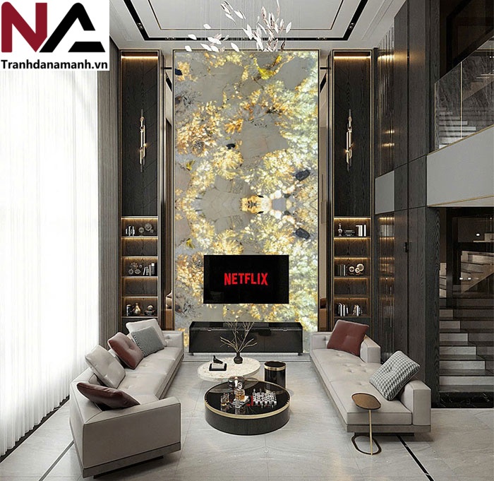 mẫu v&aacute;ch th&ocirc;ng tầng bằng đ&aacute; tự nhi&ecirc;n đẹp, đẳng cấp