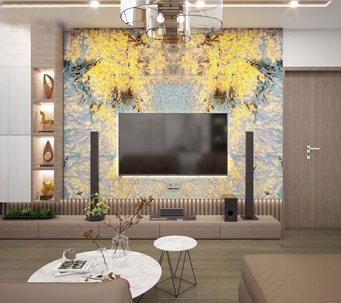 Bộ sưu tập đá ốp vách tivi hot nhất 2025, nâng tầm không gian sống