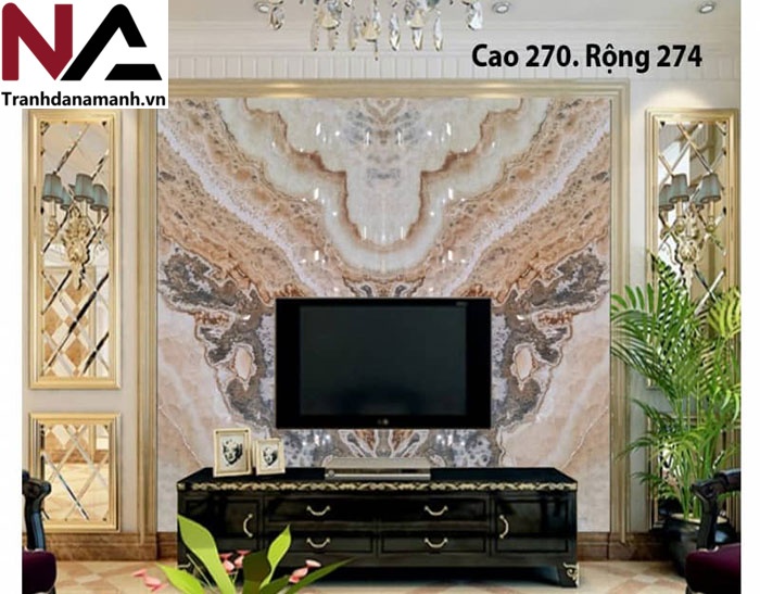 Bộ sưu tập đá ốp vách tivi hot nhất 2025, nâng tầm không gian sống 42 Đá tự nhiên ốp vách tivi