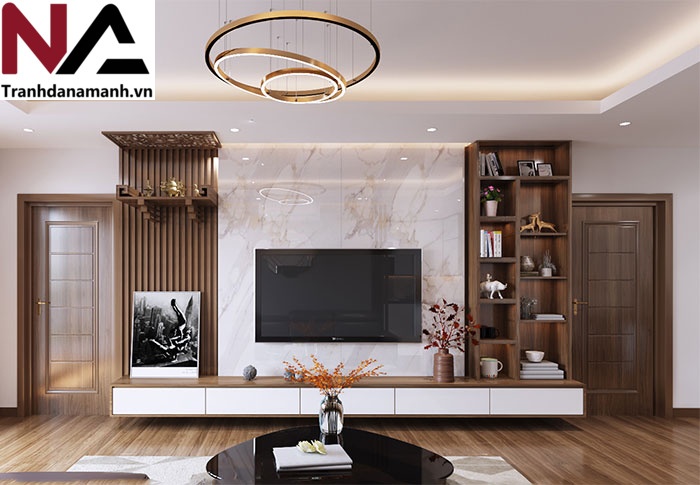 Bộ sưu tập đá ốp vách tivi hot nhất 2025, nâng tầm không gian sống 49 Đá nhân tạo ốp vách tivi