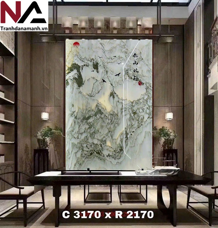 Gi&aacute; tranh sơn thủy bằng đ&aacute; tự nhi&ecirc;n