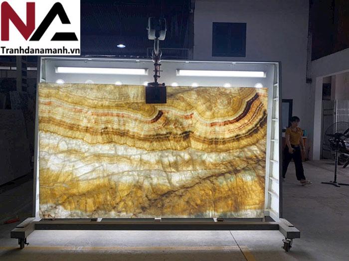 Tranh đá Onyx xuyên sáng TDONYX-AP01 | 2 tấm đối xứng 3 Tranh đá Onyx xuyên sáng TDONYX-AP01