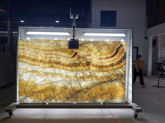 Tranh đá Onyx xuyên sáng TDONYX-AP07 | 2 tấm đối xứng 3 Tranh đá Onyx xuyên sáng TDONYX-AP07 | 2 tấm đối xứng