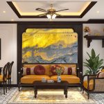 Tranh đá sơn thủy xuyên sáng TDST-VT01 | dáng ngang