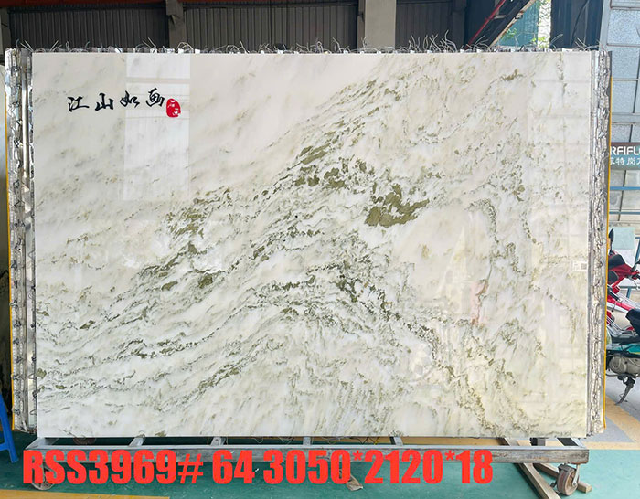 Tranh đá sơn thủy xuyên sáng TDST-VT02 | dáng ngang