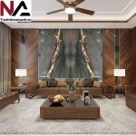 Tranh đá thạch anh đối xứng TDDX-GD01