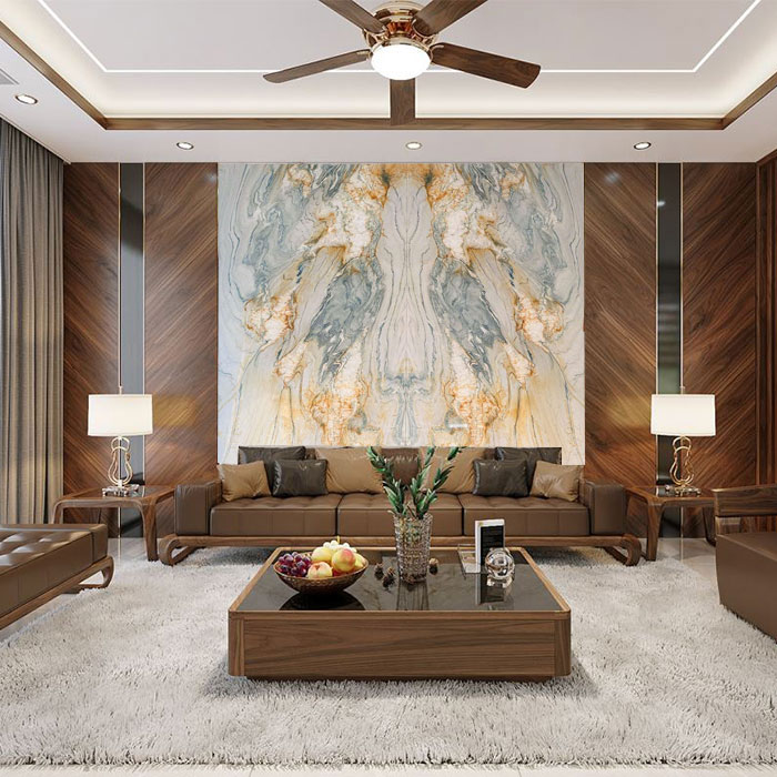 Tranh đá thạch anh đối xứng TDDX-PH05