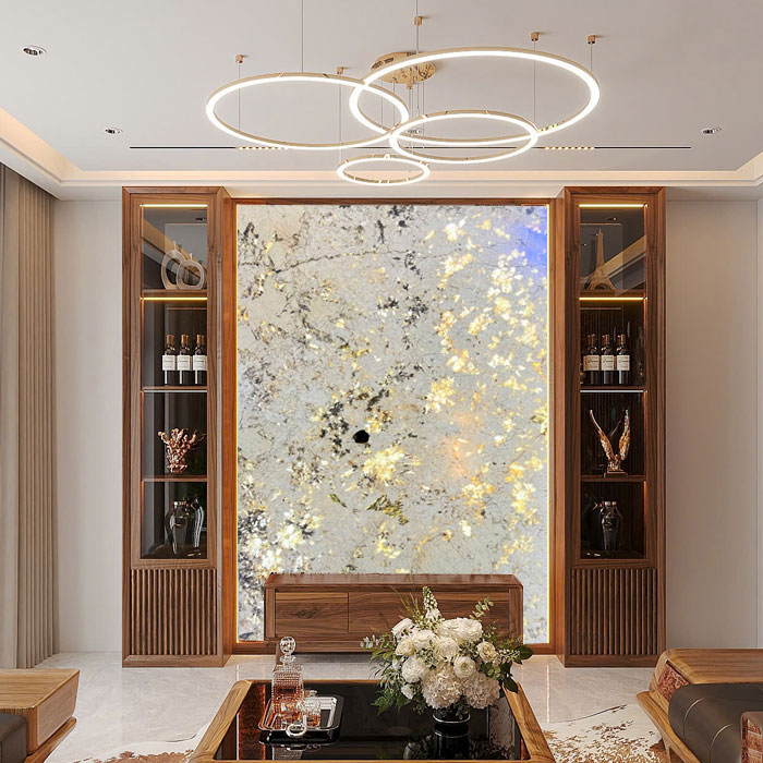 Tranh đá thạch anh xuyên sáng TDXS-TC14 2 Tranh đá thạch anh xuyên sáng TDXS-TC14