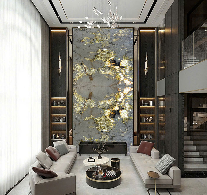 Tranh đá thông tầng xuyên sáng TDTT-TC01